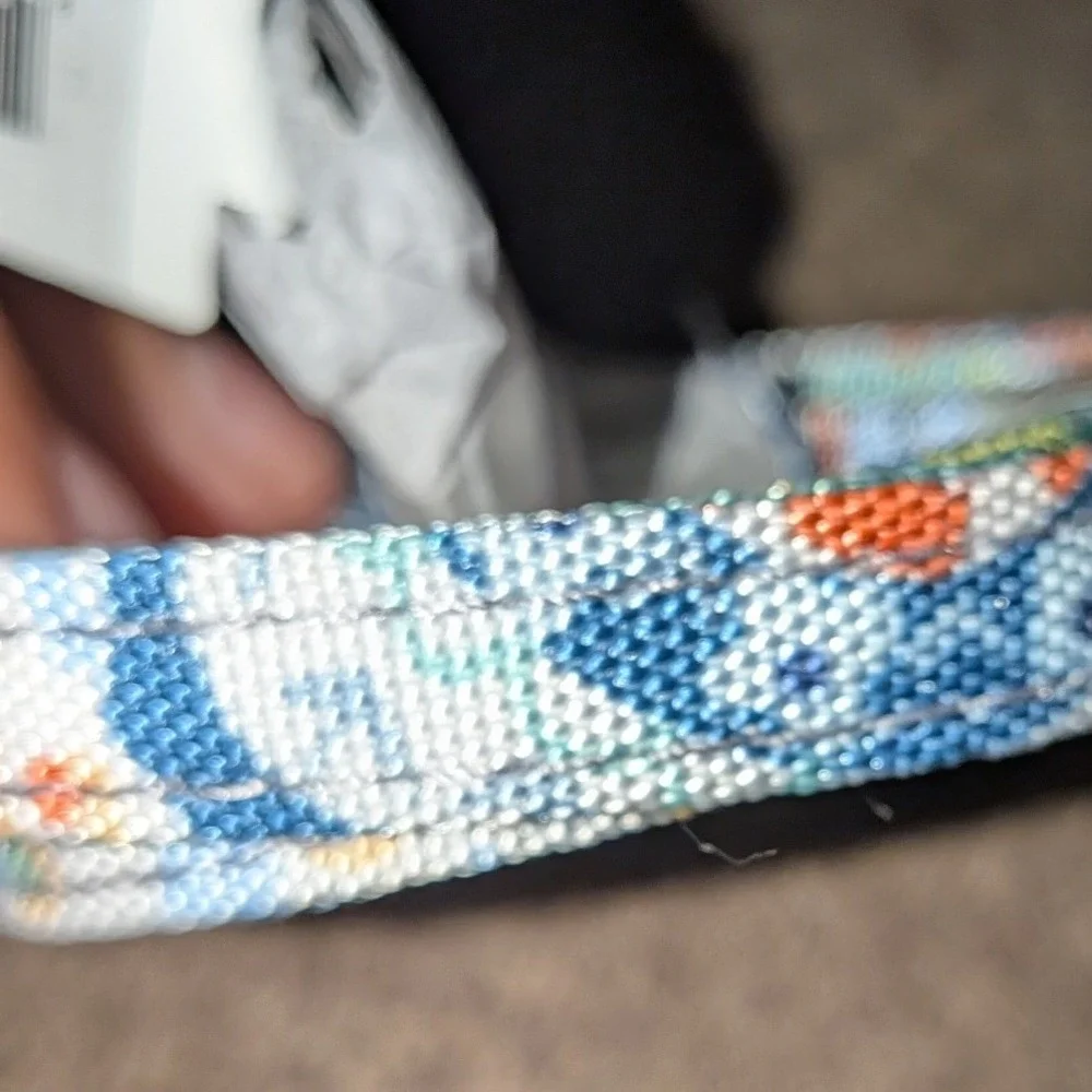 Vera Bradley ReActive Lanyard Citrus Paisley Recycled Floral Blue NEW